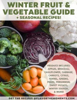 Winter fruit and vegetable produce guide short pin