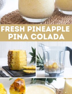 Fresh pineapple pina colada long pin.