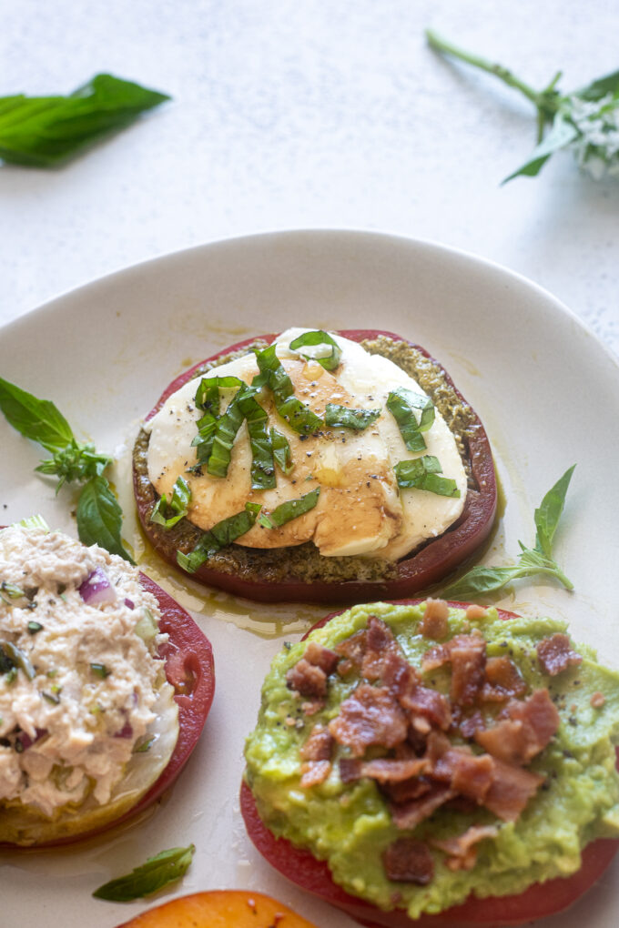 Heirloom tomato flight caprese flavor.
