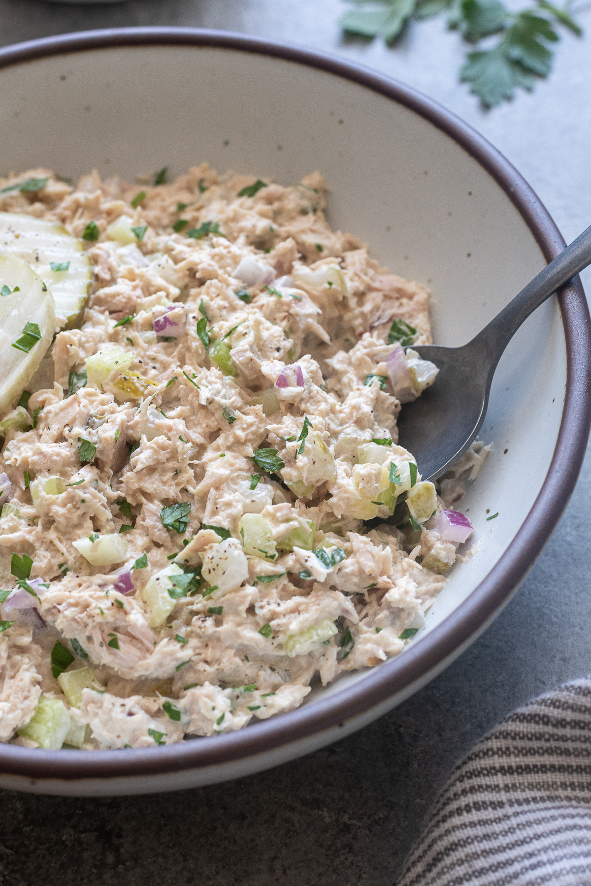 Dill Pickle Tuna Salad - Flavor the Moments