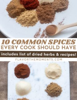 10 common spices every cook should have collage pin.