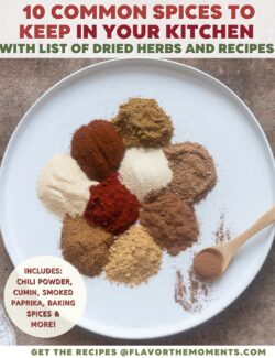 10 Common Spices to keep in your kitchen short pin.