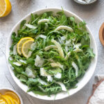 Arugula and fennel salad with lemon vinaigrette.