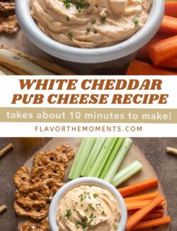 White cheddar pub cheese recipe long pin.