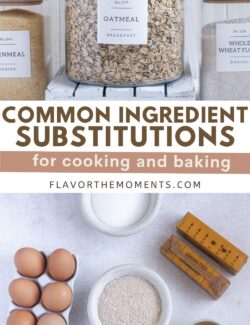 Common ingredient substitutions for cooking and baking long pin.