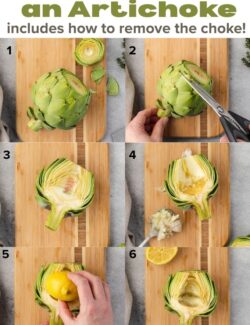 How to prep an artichoke step by step guide pin.