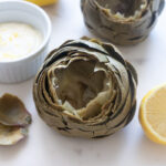 Whole steamed artichokes served with lemon garlic aioli dipping sauce.