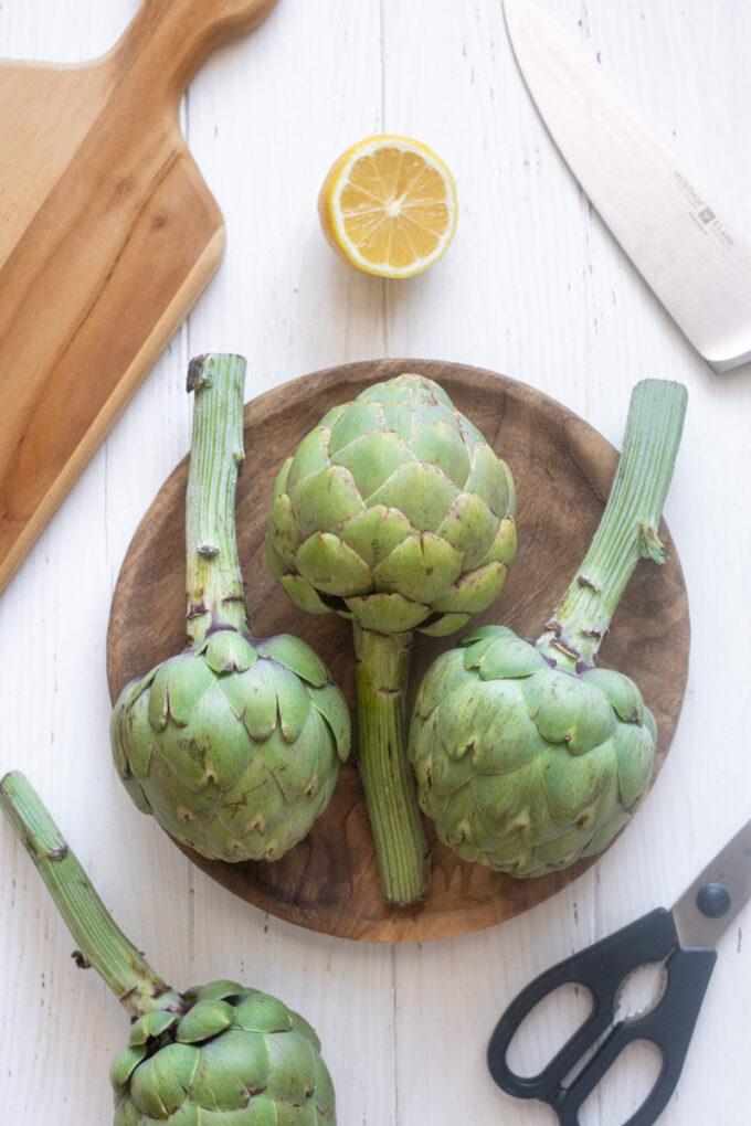 What you need to prepare artichokes.