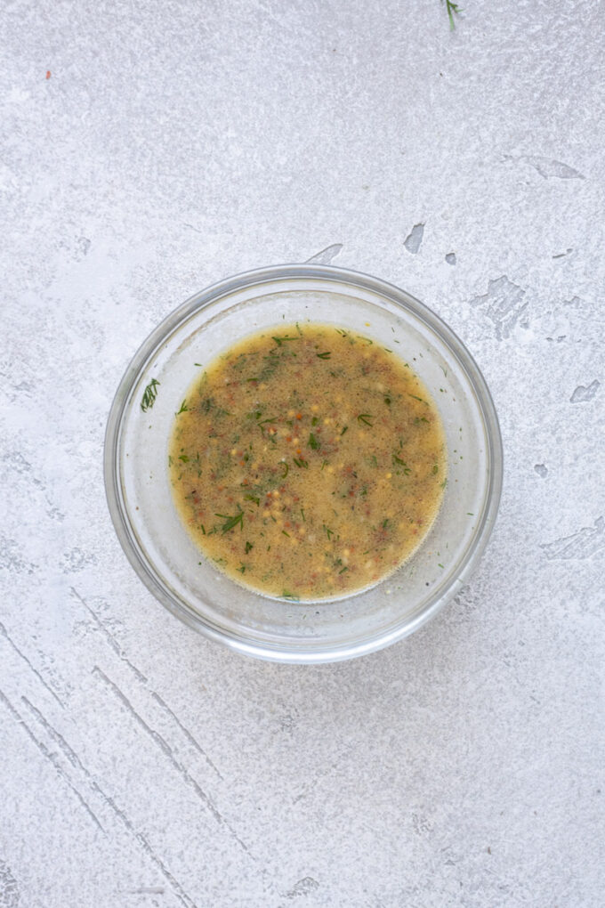 Citrus dijon sauce for citrus salmon.