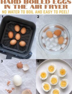 How to make hard boiled eggs in the air fryer pin.