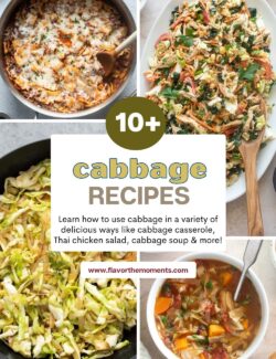 10+ Cabbage recipes collage pin.
