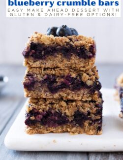 Easy blueberry crumble bars short pin.