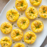 Cottage Cheese Egg Bites on a platter.