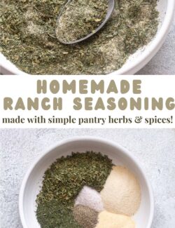 Homemade ranch seasoning collage pin.