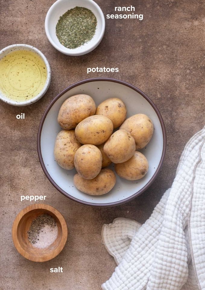 Ranch potatoes ingredients.