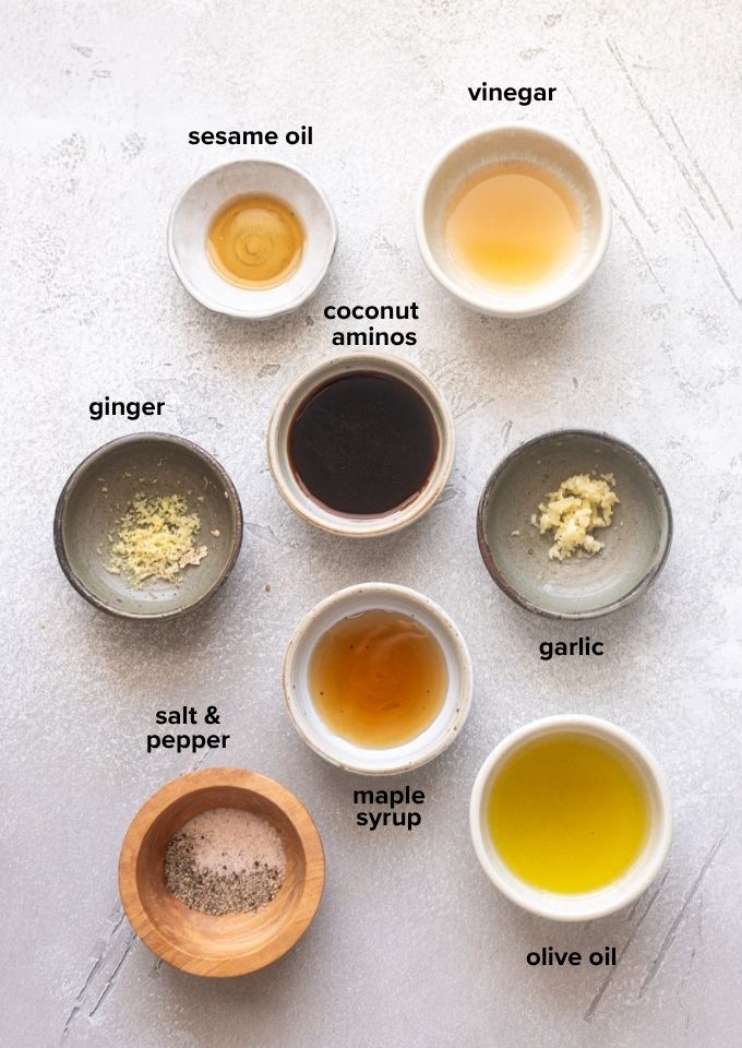 Sesame ginger dressing recipe ingredients.