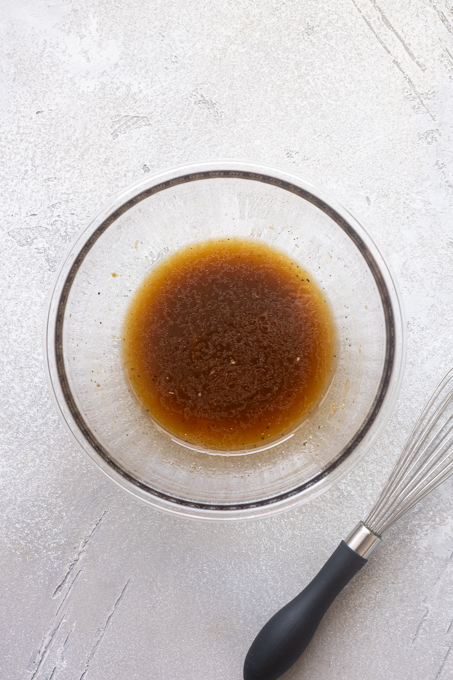 Sesame ginger dressing in a bowl.