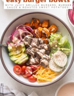 Easy burger bowls long pin.