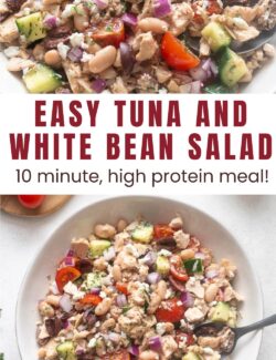Easy tuna and white bean salad long pin.