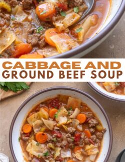 Cabbage and ground beef soup long pin.