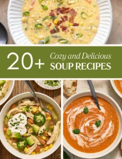 Easy and delicious soup recipes pin.