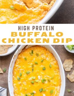 Buffalo chicken dip with greek yogurt long pin.